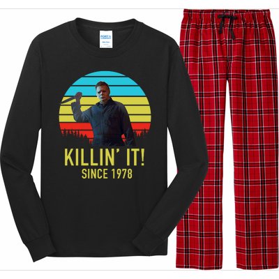 Killin' It Since 1978 Retro Horror Movie Long Sleeve Pajama Set