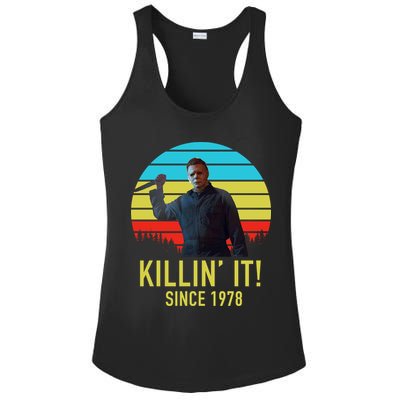 Killin' It Since 1978 Retro Horror Movie Ladies PosiCharge Competitor Racerback Tank