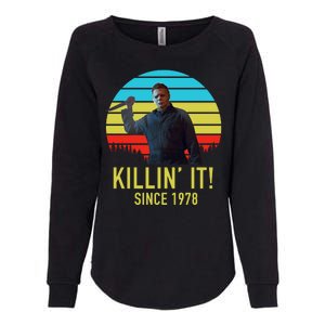 Killin' It Since 1978 Retro Horror Movie Womens California Wash Sweatshirt