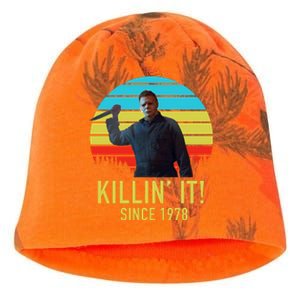 Killin' It Since 1978 Retro Horror Movie Kati - Camo Knit Beanie