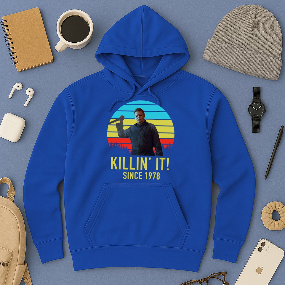 Killin' It Since 1978 Retro Horror Movie Hoodie