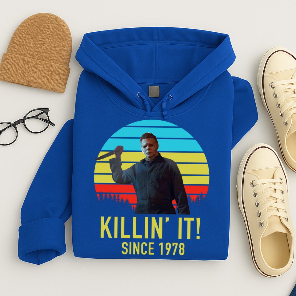 Killin' It Since 1978 Retro Horror Movie Hoodie