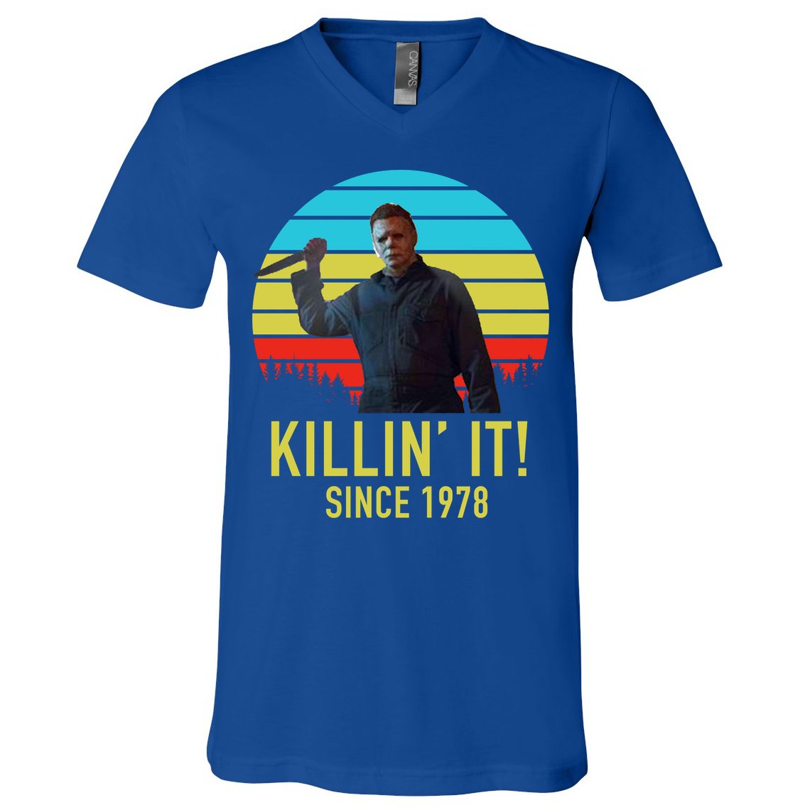 Killin' It Since 1978 Retro Horror Movie V-Neck T-Shirt