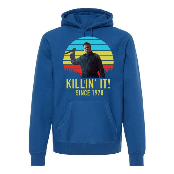 Killin' It Since 1978 Retro Horror Movie Premium Hoodie