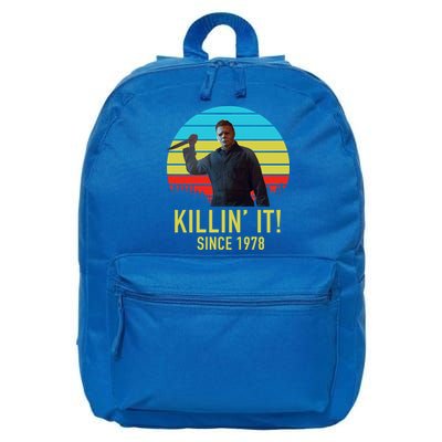 Killin' It Since 1978 Retro Horror Movie 16 in Basic Backpack