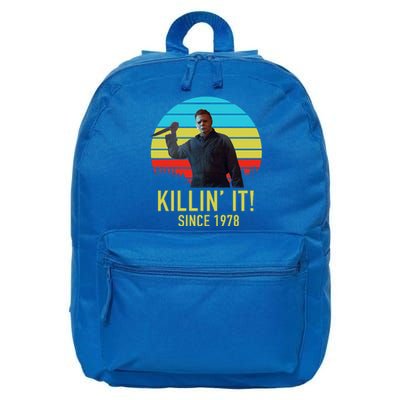 Killin' It Since 1978 Retro Horror Movie 16 in Basic Backpack