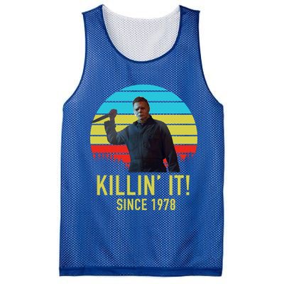 Killin' It Since 1978 Retro Horror Movie Mesh Reversible Basketball Jersey Tank
