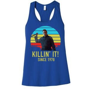 Killin' It Since 1978 Retro Horror Movie Women's Racerback Tank