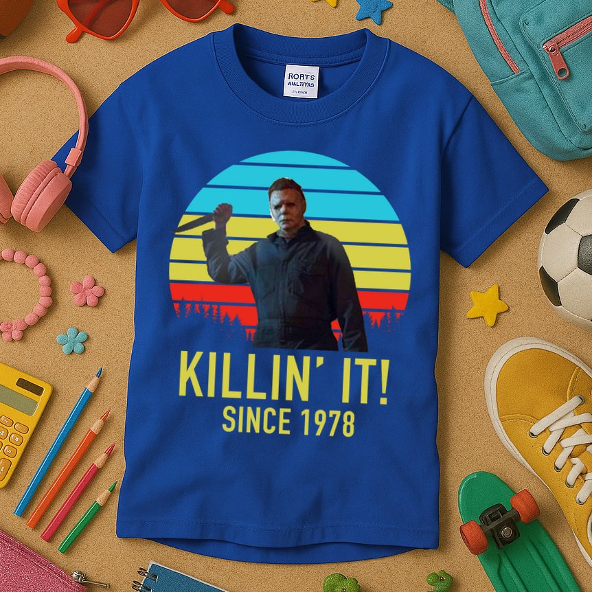 Killin' It Since 1978 Retro Horror Movie Kids T-Shirt
