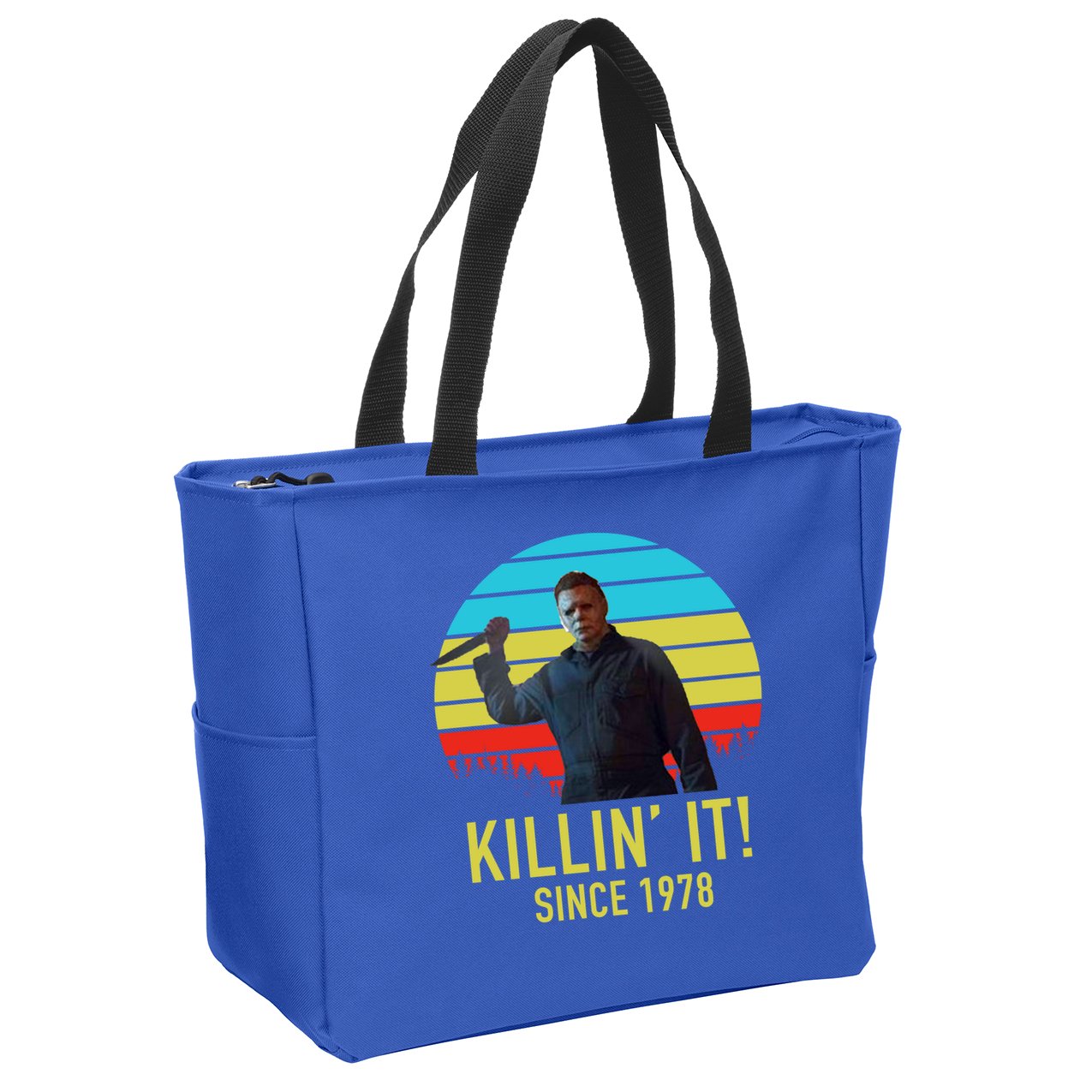 Killin' It Since 1978 Retro Horror Movie Zip Tote Bag
