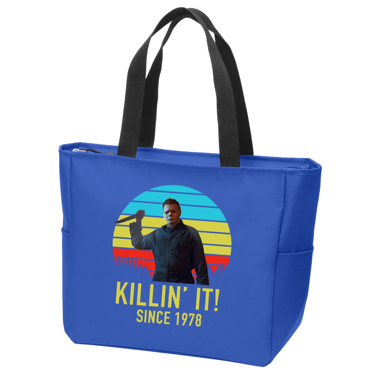 Killin' It Since 1978 Retro Horror Movie Zip Tote Bag