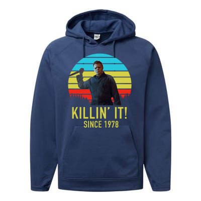 Killin' It Since 1978 Retro Horror Movie Performance Fleece Hoodie