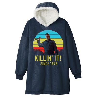 Killin' It Since 1978 Retro Horror Movie Hooded Wearable Blanket