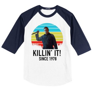 Killin' It Since 1978 Retro Horror Movie Baseball Sleeve Shirt