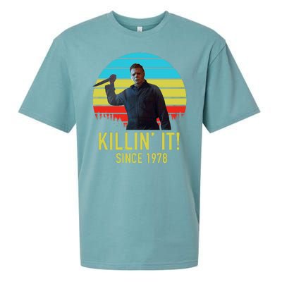 Killin' It Since 1978 Retro Horror Movie Sueded Cloud Jersey T-Shirt