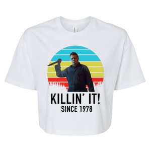 Killin' It Since 1978 Retro Horror Movie Bella+Canvas Jersey Crop Tee