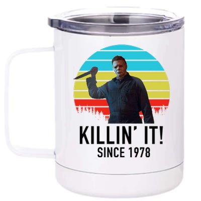 Killin' It Since 1978 Retro Horror Movie 12 oz Stainless Steel Tumbler Cup