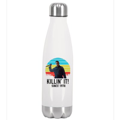 Killin' It Since 1978 Retro Horror Movie Stainless Steel Insulated Water Bottle