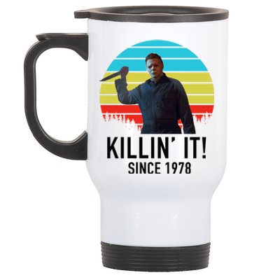 Killin' It Since 1978 Retro Horror Movie Stainless Steel Travel Mug