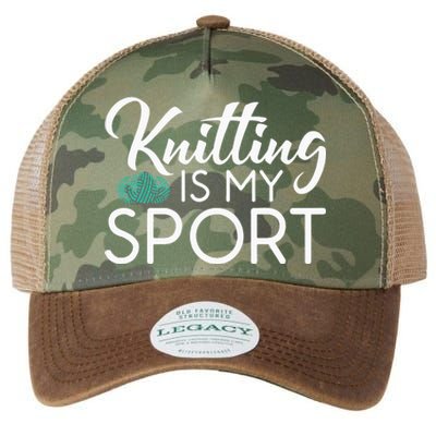 Knitting Is My Sport Crocheting Yarn Knitter Legacy Tie Dye Trucker Hat