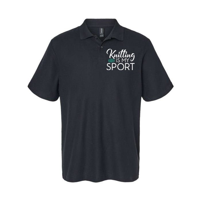 Knitting Is My Sport Crocheting Yarn Knitter Softstyle Adult Sport Polo