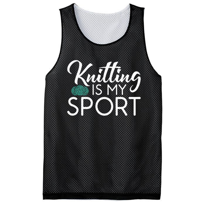 Knitting Is My Sport Crocheting Yarn Knitter Mesh Reversible Basketball Jersey Tank