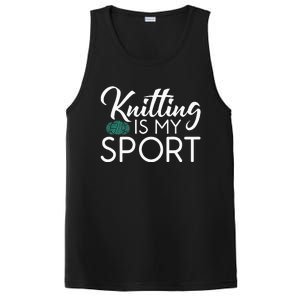 Knitting Is My Sport Crocheting Yarn Knitter PosiCharge Competitor Tank