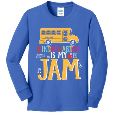 Kindergarten Is My Jam Cute Kindergarten Cool Gift Kids Long Sleeve Shirt