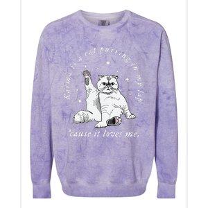 Karma Is My Boyfriend Me And Karma Vibe Like That Colorblast Crewneck Sweatshirt