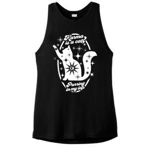 Karma Is My Boyfriend Me And Karma Vibe Like That Cat Lover Ladies PosiCharge Tri-Blend Wicking Tank