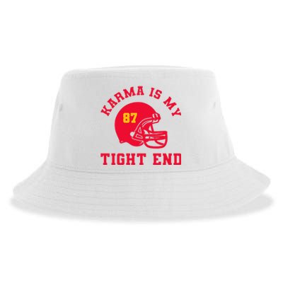 Karma Is My Tight End American Football Sustainable Bucket Hat