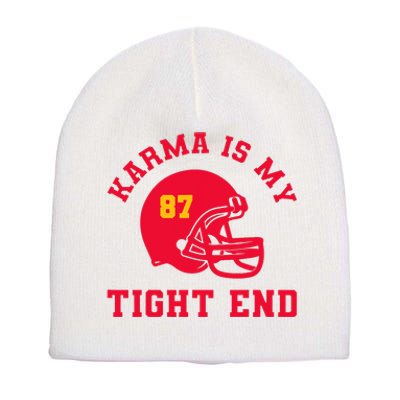 Karma Is My Tight End American Football Short Acrylic Beanie