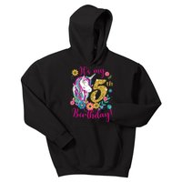 K.i.d.s It's My 5th Birthday Unicorn Lover Funny Birthday Girls Kids Hoodie