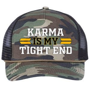 Karma Is My Tight End Retro Rope Trucker Hat Cap