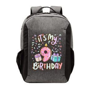 Kids Its My 9th Birthday Cake Donut 9 Year Old Confetti Vector Backpack