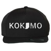 Kokomo Indiana Map Wool Snapback Cap