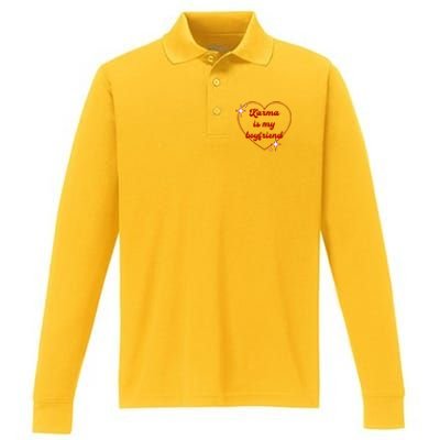 Karma Is My Boyfriend Performance Long Sleeve Polo