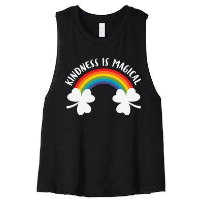 Kindness Is Magical Funny Irish Women's Racerback Cropped Tank