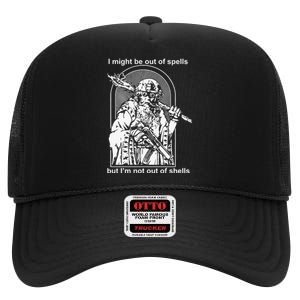 Kuyvon I Might Be Out Of Spells But IM Not Out Of Shells High Crown Mesh Back Trucker Hat