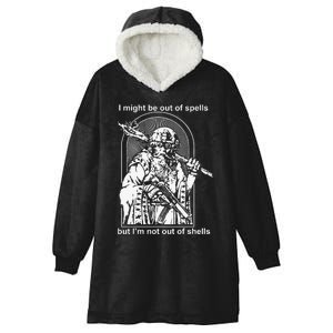 Kuyvon I Might Be Out Of Spells But IM Not Out Of Shells Hooded Wearable Blanket