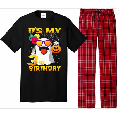 Kids Its My 3rd Birthday Ghost Pumpkin Halloween Party 3 Years Pajama Set