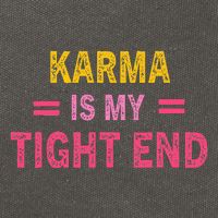 Karma is My Tight End Cotton Canvas Backpack