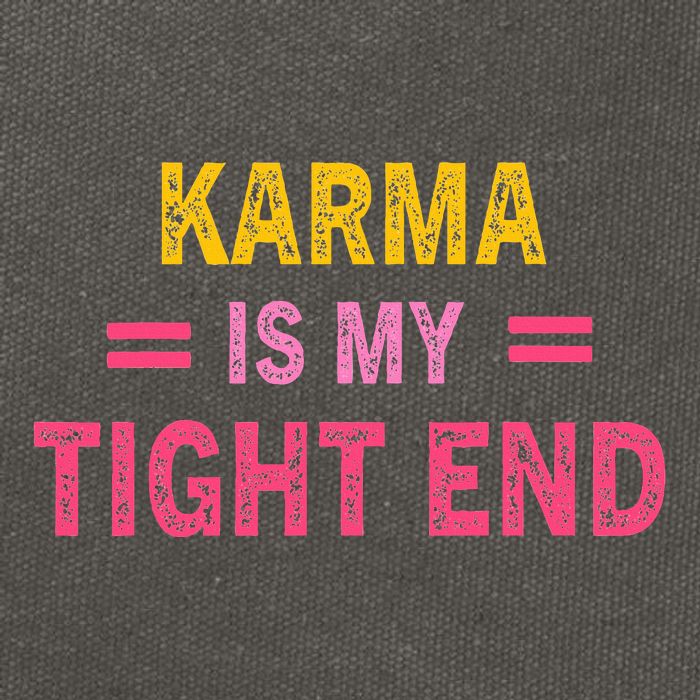 Karma is My Tight End Cotton Canvas Backpack