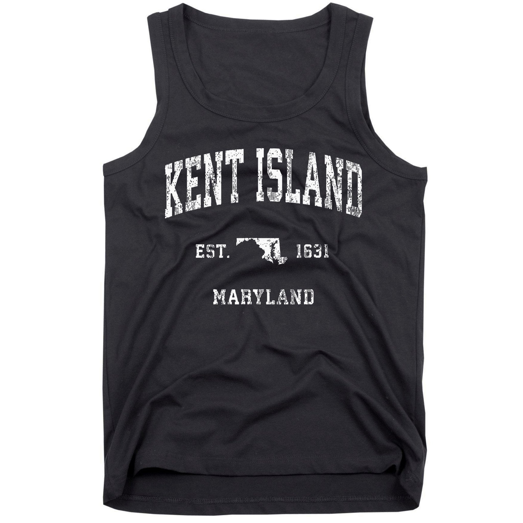 Kent Island Maryland Md Vintage Athletic Sports Design Tank Top