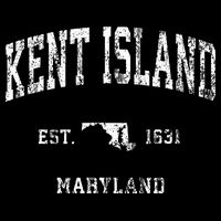 Kent Island Maryland Md Vintage Athletic Sports Design Womens T-Shirt