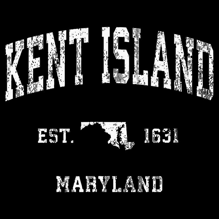 Kent Island Maryland Md Vintage Athletic Sports Design Womens T-Shirt