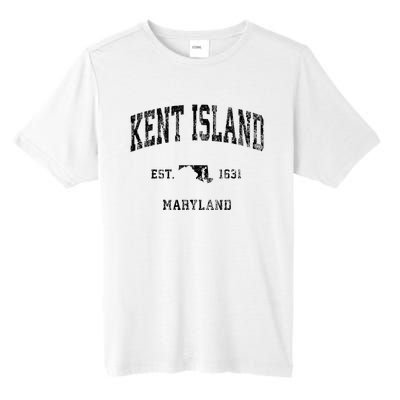 Kent Island Maryland Md Vintage Athletic Black Sports Design Tall Fusion ChromaSoft Performance T-Shirt