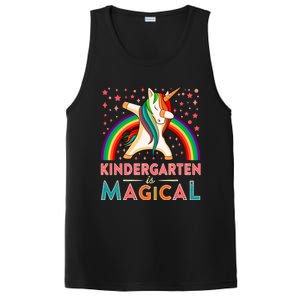 Kindergarten Is Magical Cute Rainbow Dabbing Unicorn Gift PosiCharge Competitor Tank