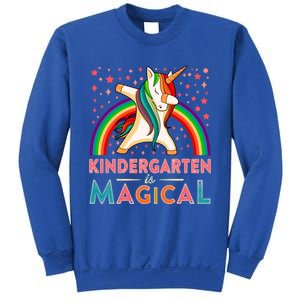 Kindergarten Is Magical Cute Rainbow Dabbing Unicorn Gift Sweatshirt