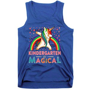 Kindergarten Is Magical Cute Rainbow Dabbing Unicorn Gift Tank Top